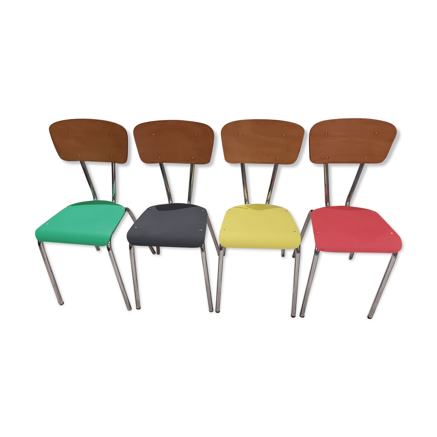 Suite de 4 chaises vintage années 1960
