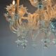 Lustre vénitien en verre de murano incolore, 12 bras de lumière, vers 1900