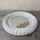 Old white rattan mirror 60  - 38x38cm