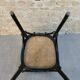Bistro chair in black lacquered wood and seat in cannage
