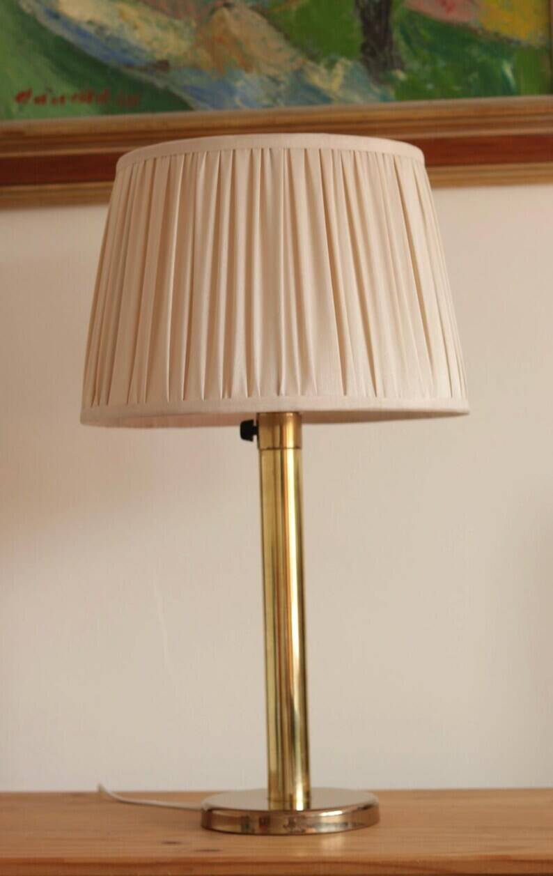 Pair of Vintage Large Brass Table Lamps