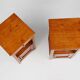 Pair of Art Deco Nightstands in wood, France 1940s