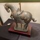 Large vintage horse plight in tin, H103 cm