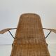 Wicker armchair and footrest, Germany, 1960s