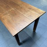 Large pine monastery dining table with drawers