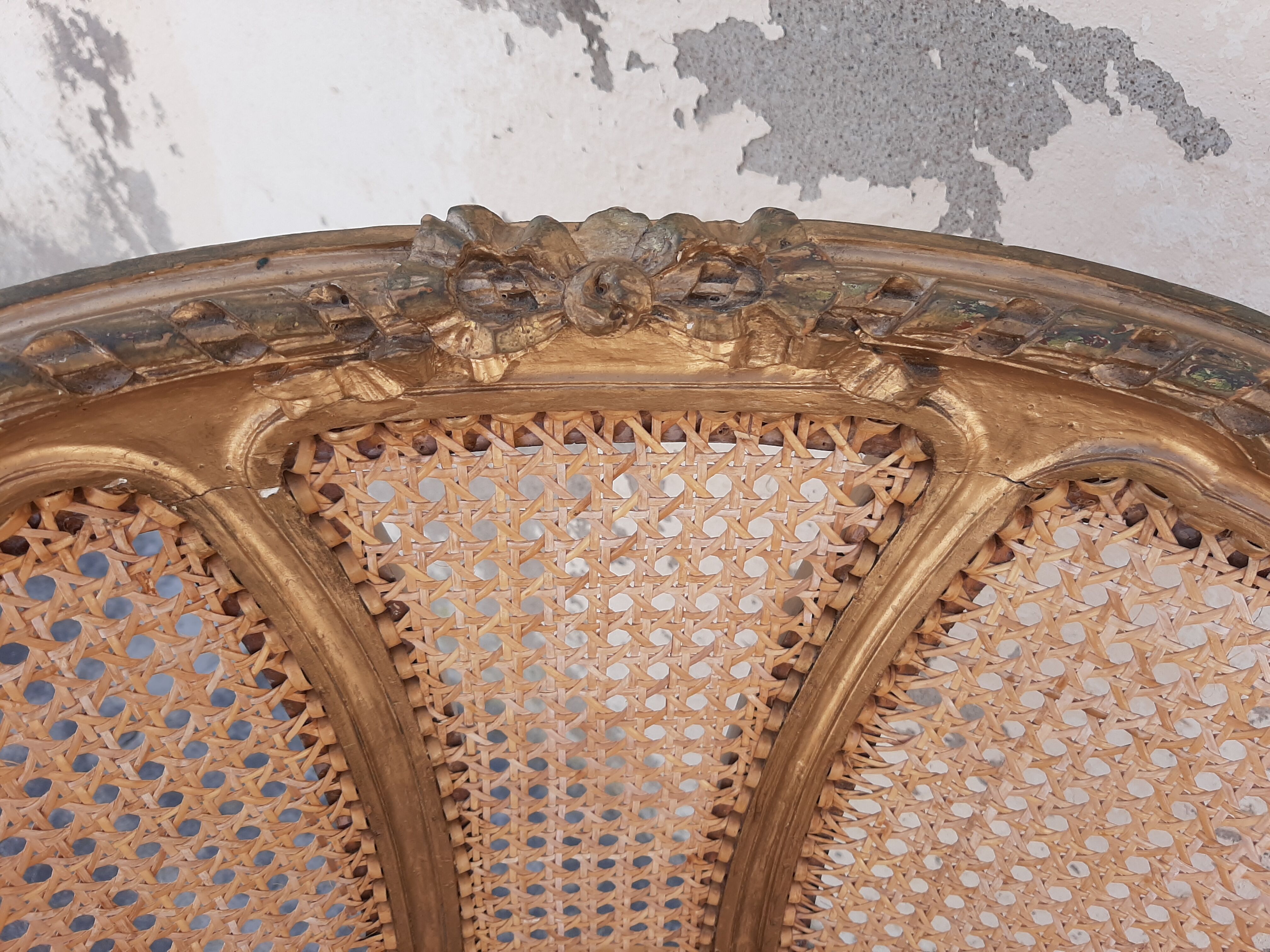 Gilted Louis XVI style office chair