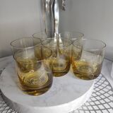 Verres ambré vintage