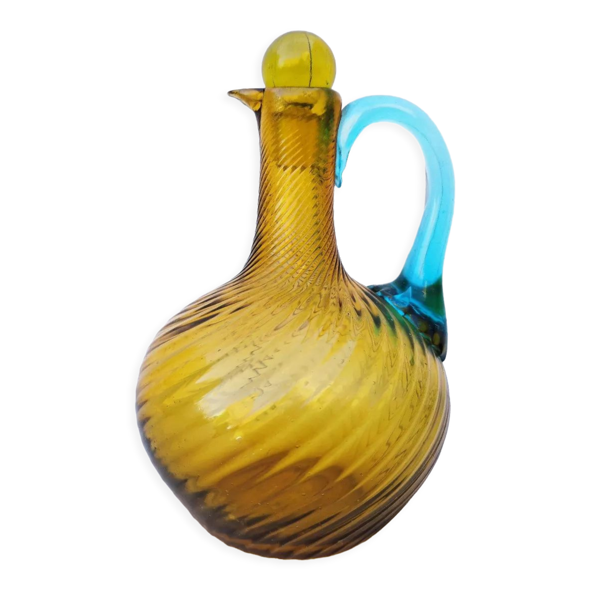 Old glass decanter Georges Sand Vintage