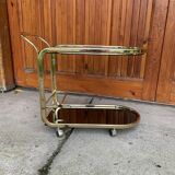 Regency brass 2-tier bar cart, 1960s