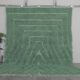 Traditional handwoven Berber rug in green, size 1.5/3.5 m.