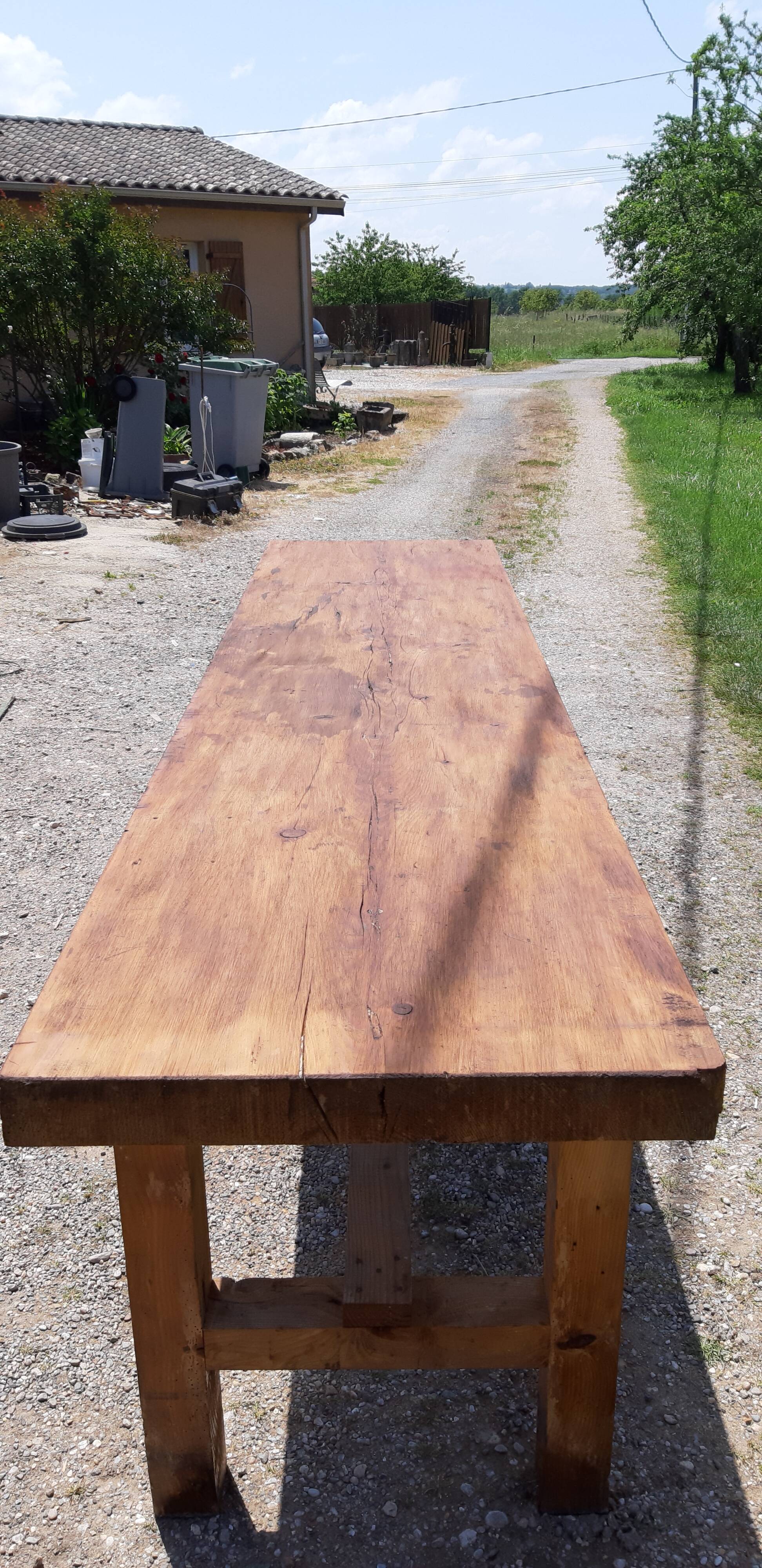 Wooden workbench with 1 drawer