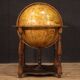 Grand globe en bois des années 70