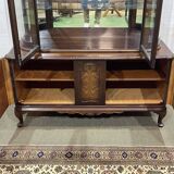 English 2-body mahogany display cabinet from the 70s
