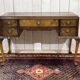 1930s Chippendale English desk in burr walnut