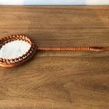 Vintage rattan mirror 16cm