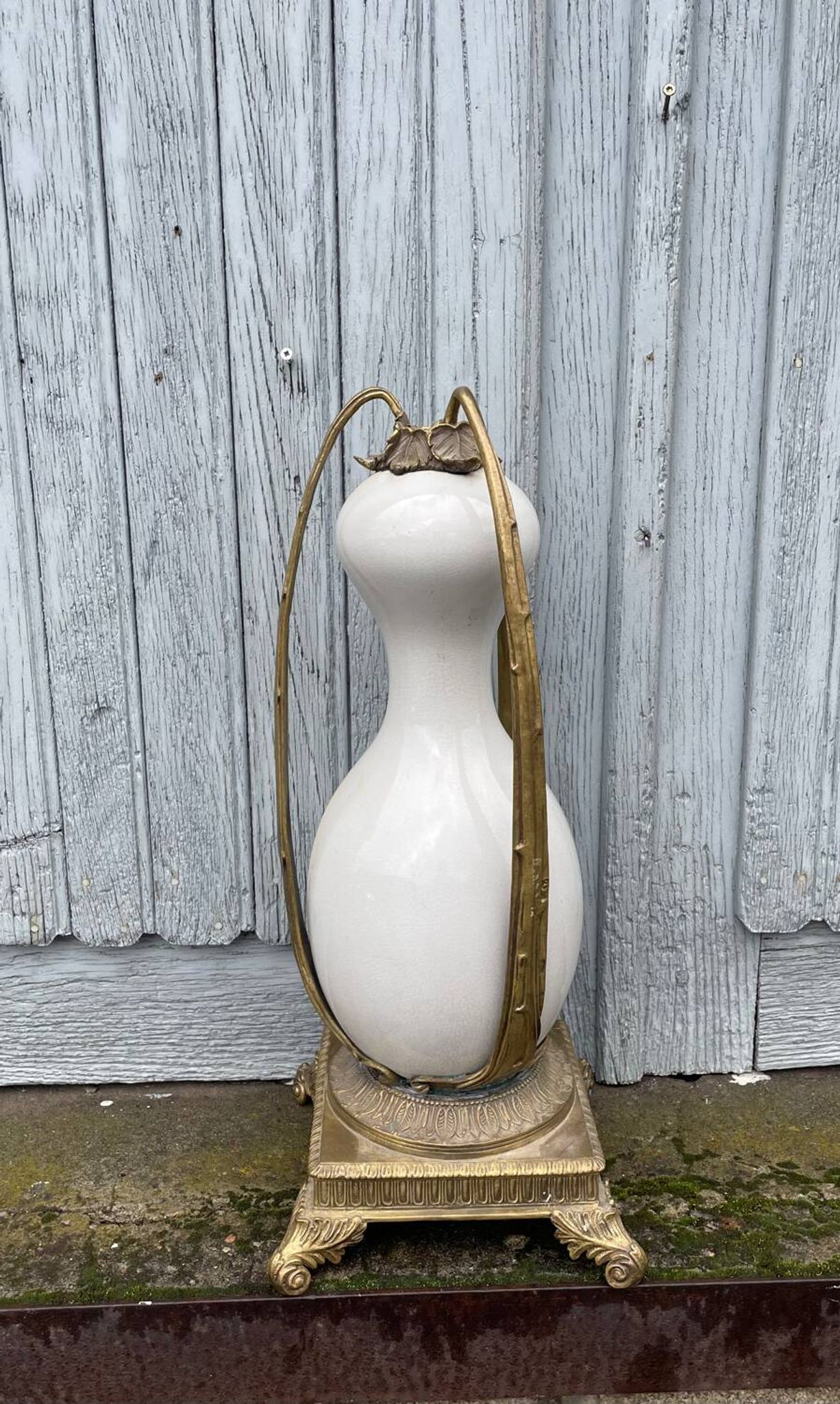 Porcelain and bronze vase