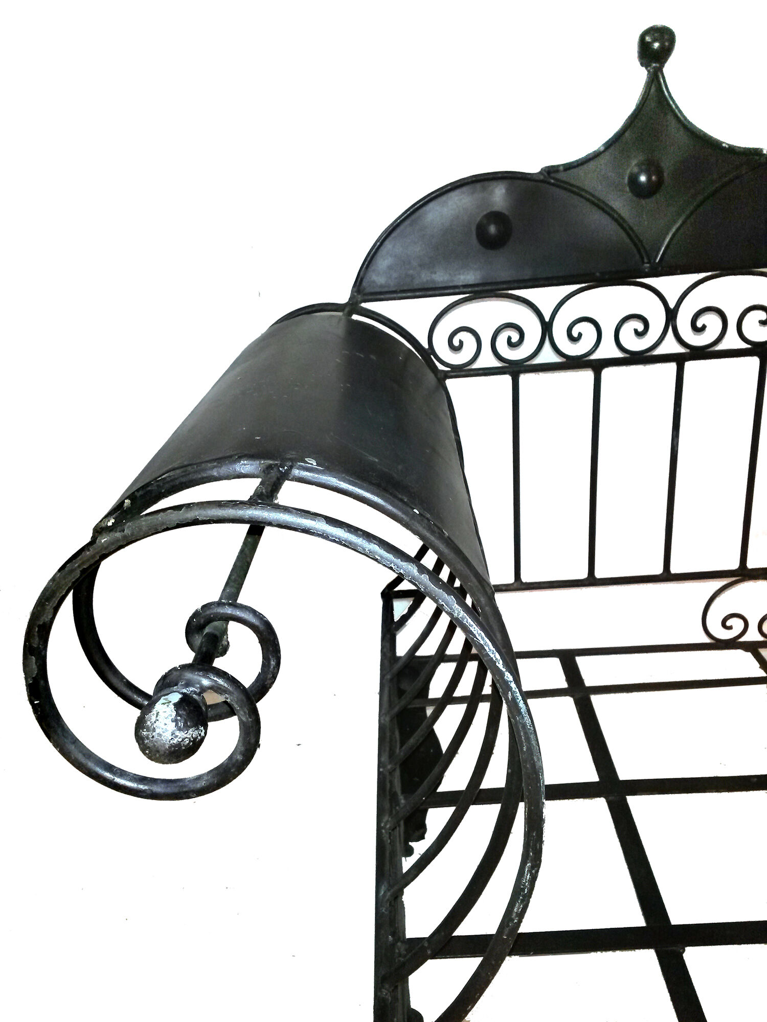 Oriental bench in wrought iron