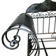 Oriental bench in wrought iron