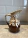 Pitcher, vintage ceramic jug - Speckled glaze effect and relief