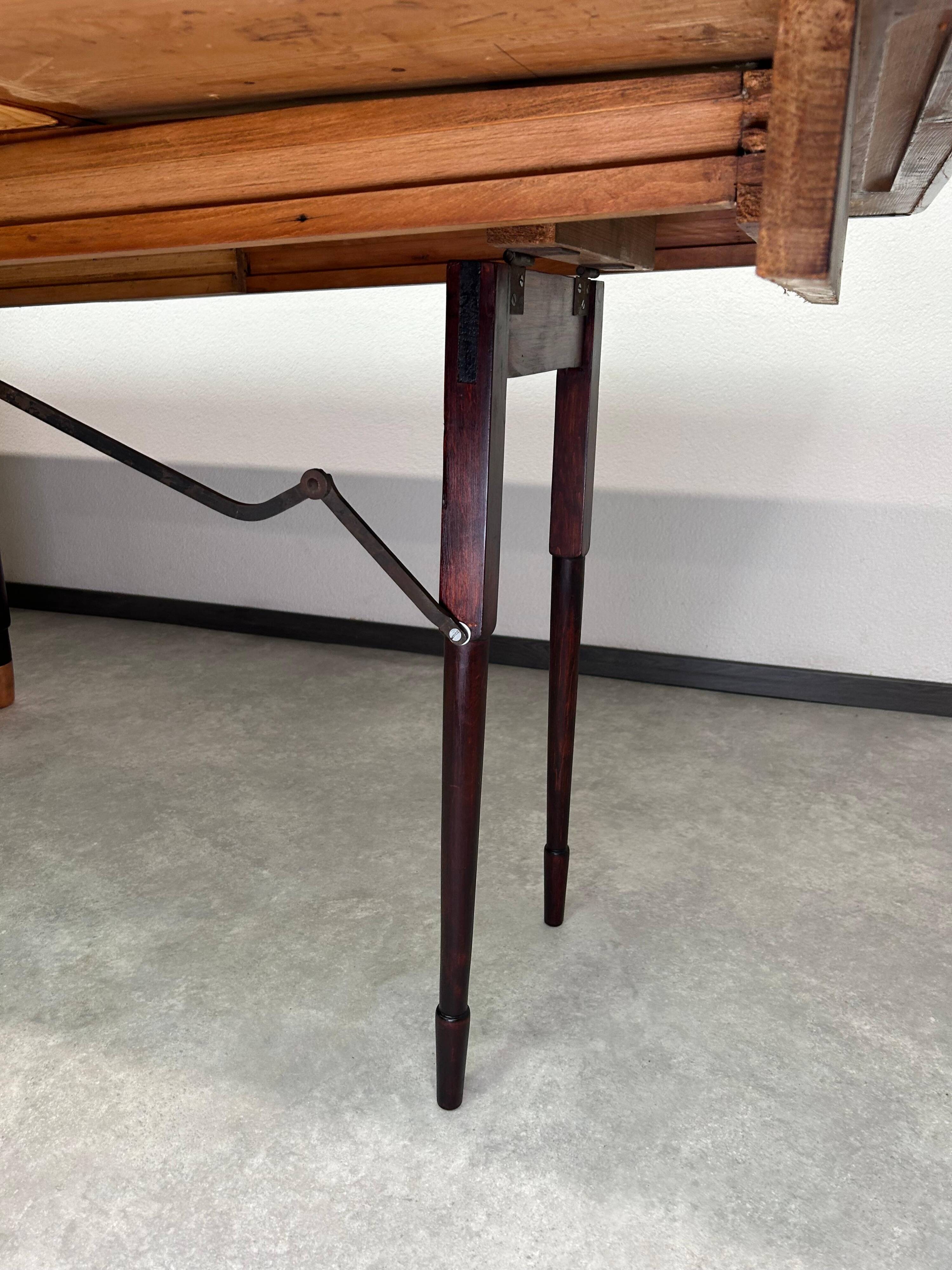 Large dining table in the Secession style by Karoly Lingel, Budapest.