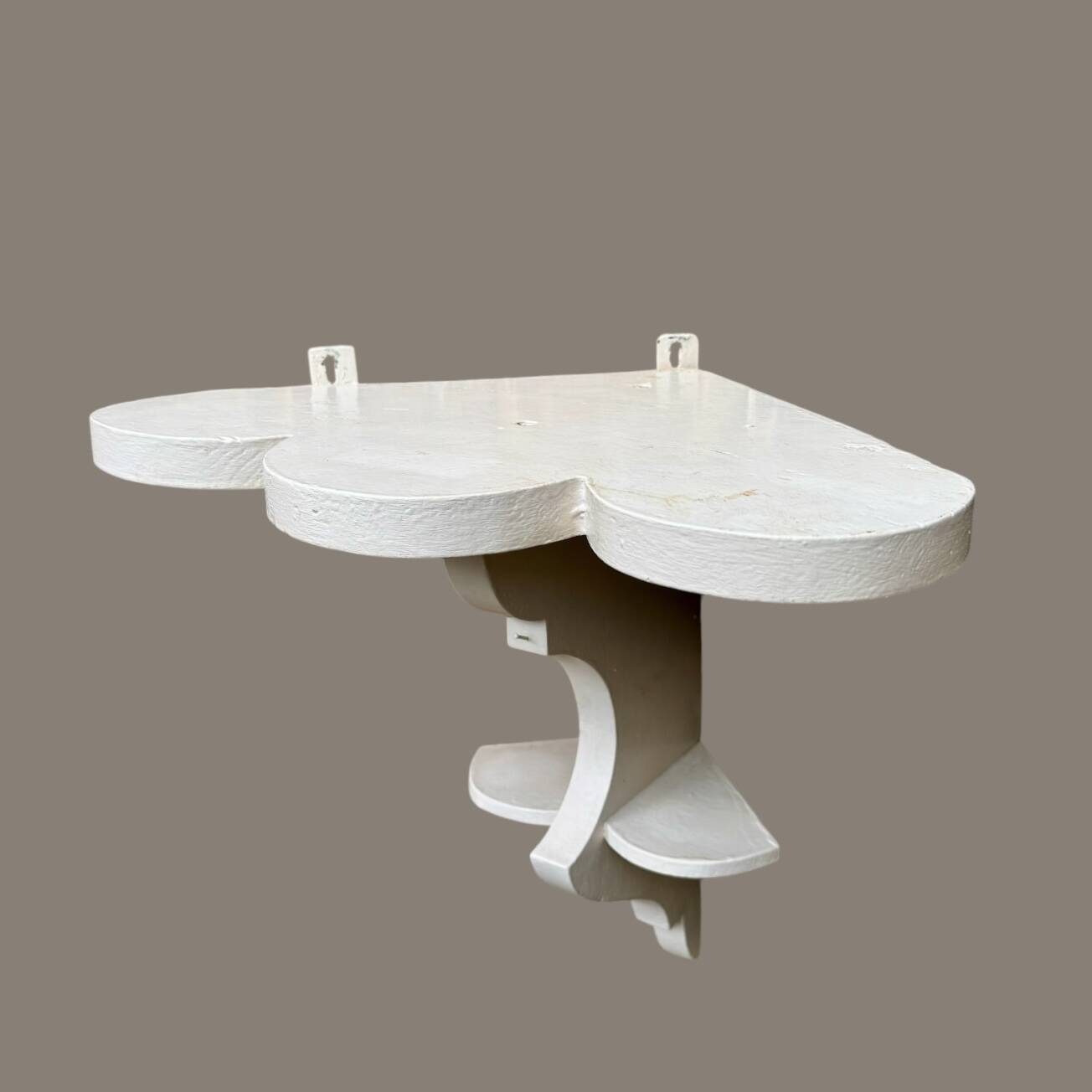 Old wooden wall corner shelf