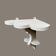 Old wooden wall corner shelf