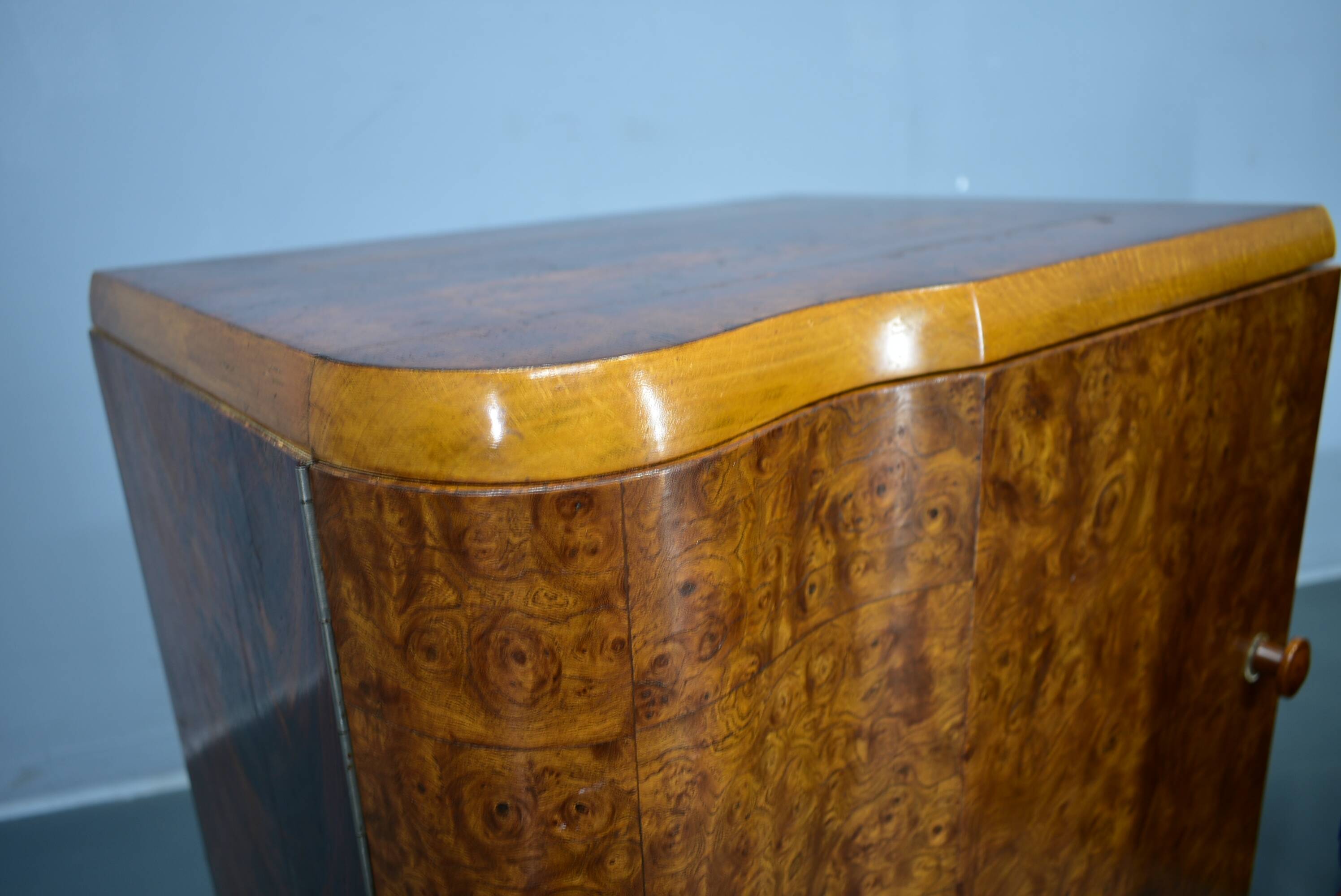 1939s pair of art deco bedside tables, Czechoslovakia