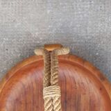 VINTAGE DESIGN WOODEN COUPE and ROPE attributed to Adrien Audoux