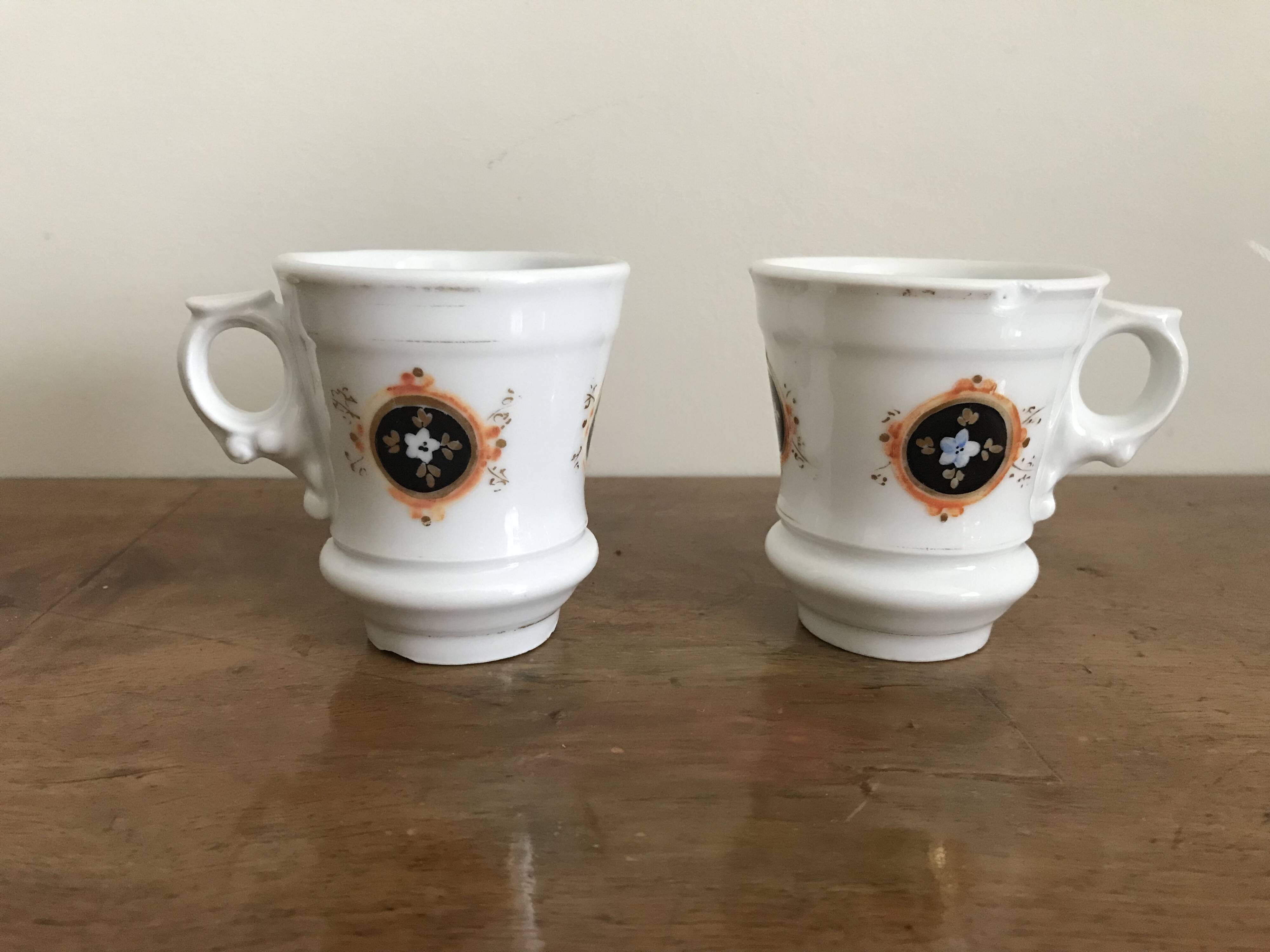 Pair of Napoleon III firebrand cups