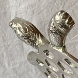 Vintage silver metal turtle trivet