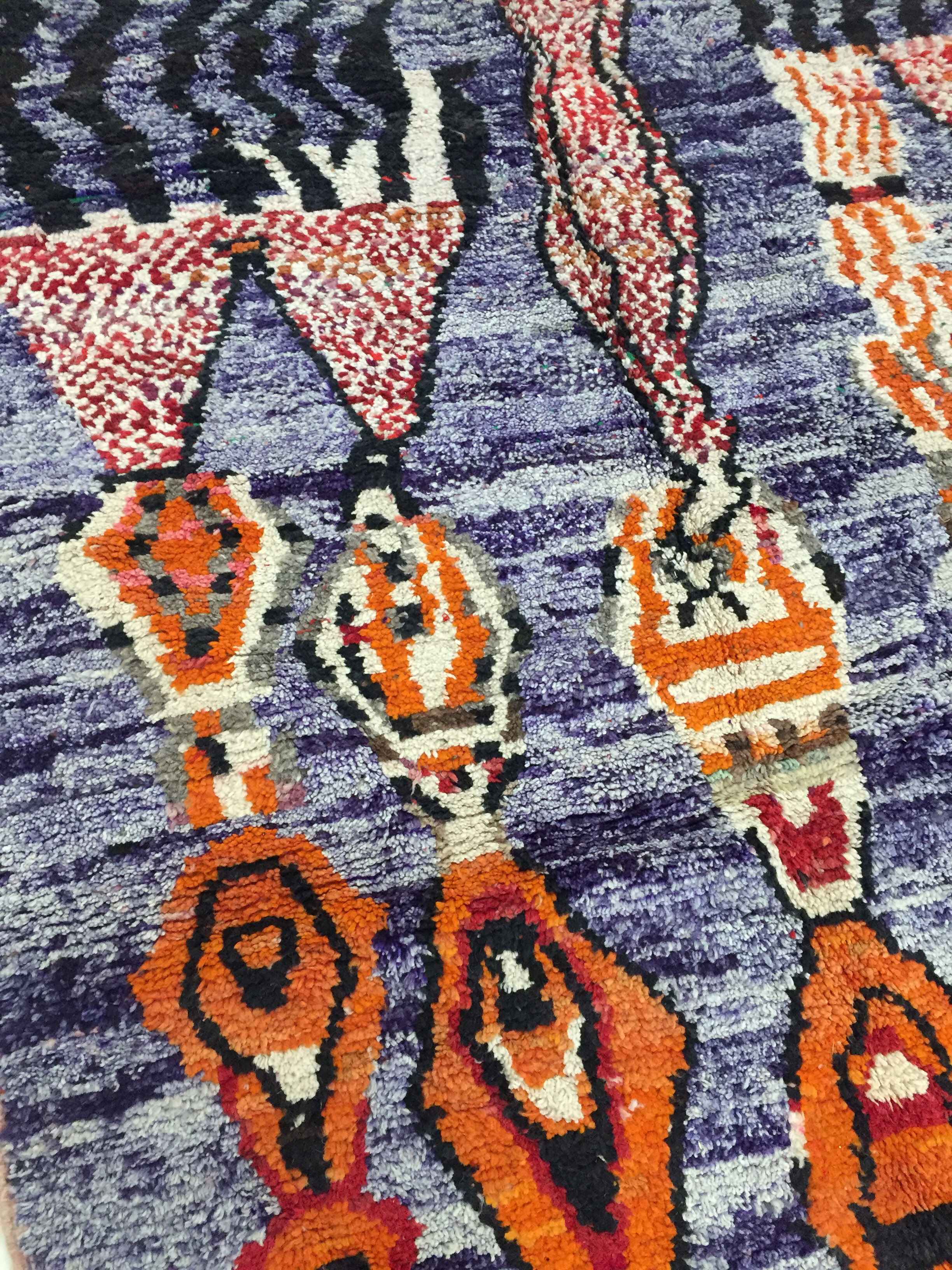 Moroccan Berber carpet Boujaad with colorful patterns 247x162cm