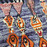 Moroccan Berber carpet Boujaad with colorful patterns 247x162cm