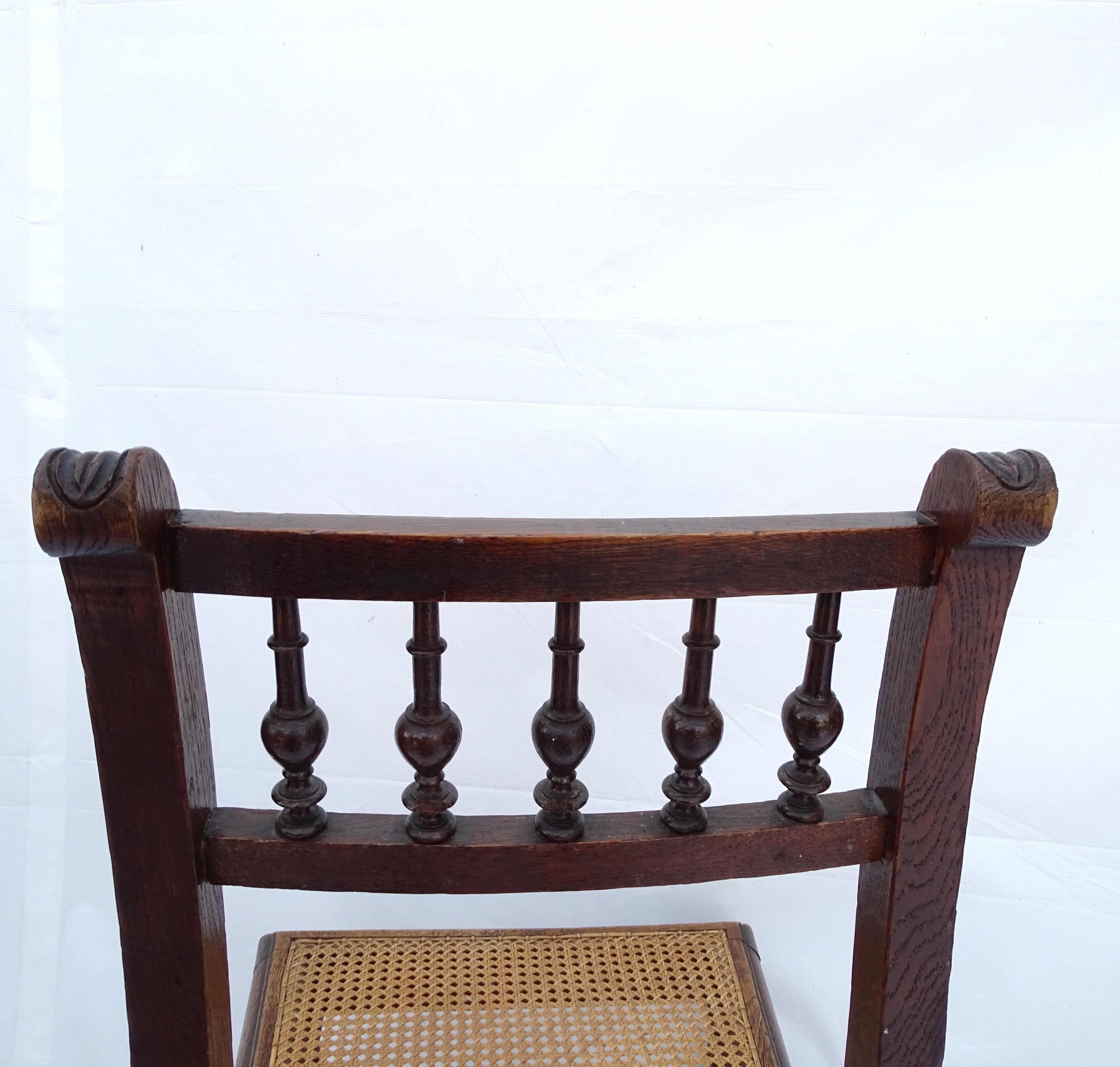 Set of 6 canned chairs