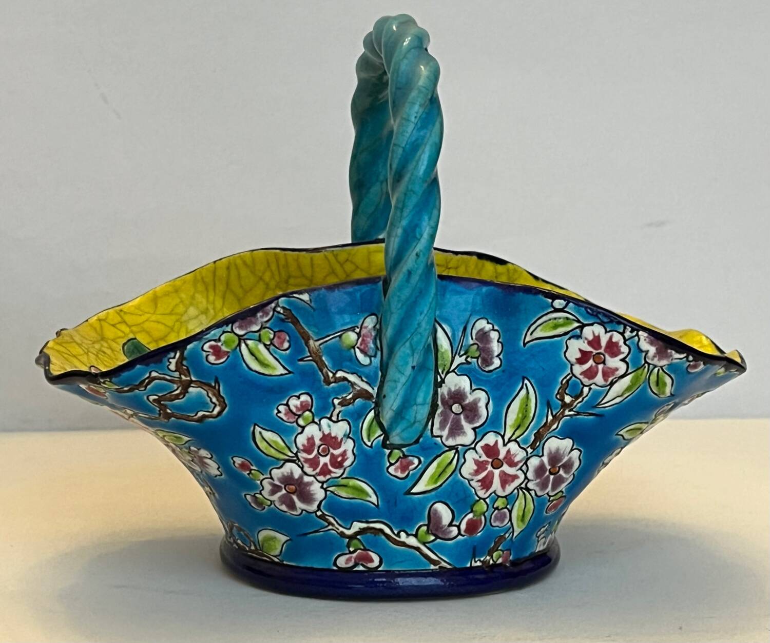 Longwy enamel basket