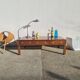 Table basse campagne militaire, marine, vintage
