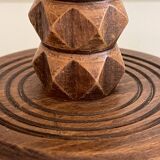 Lampe à poser en bois tourné