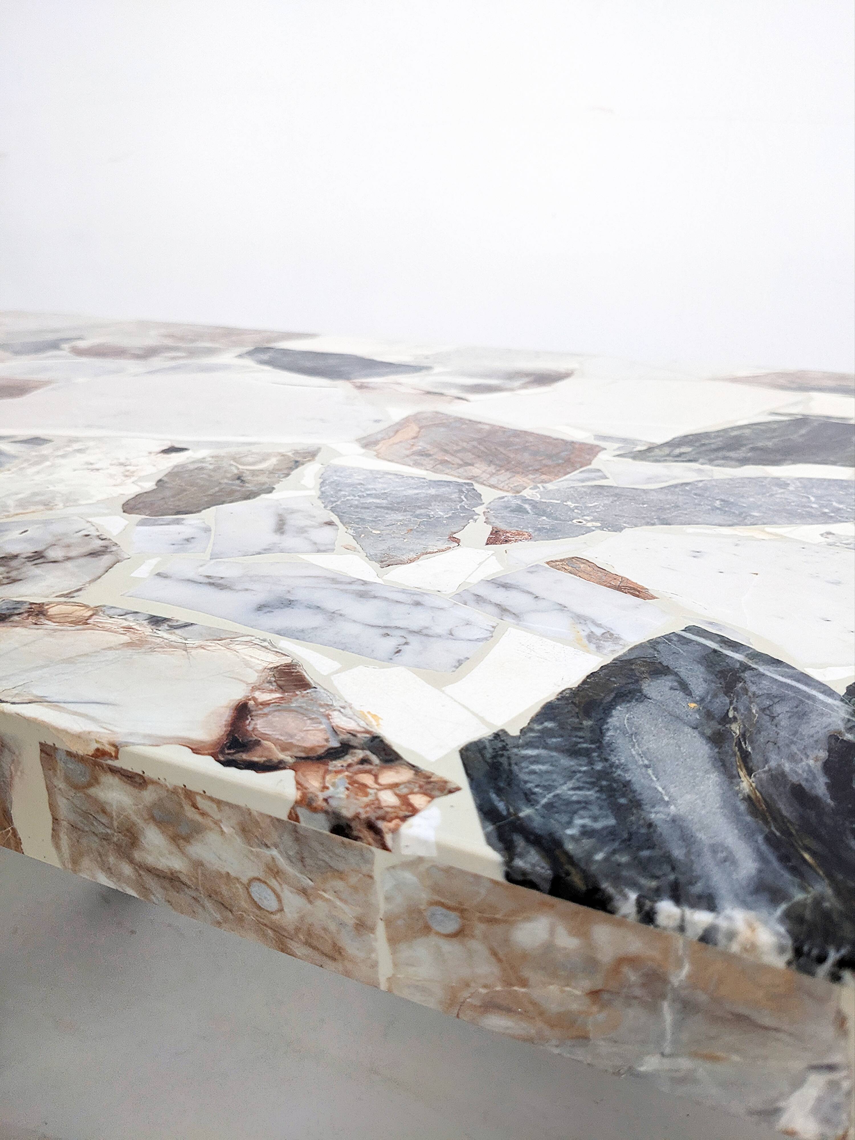 Vintage Marble & Chrome Coffeetable 1970's