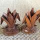 2 bougeoirs en bois
