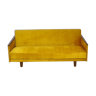 Mid-century yellow velvet sofa daybed, 1960s