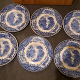 6 assiettes plates Castillo Faience Hollandaise Regout/co