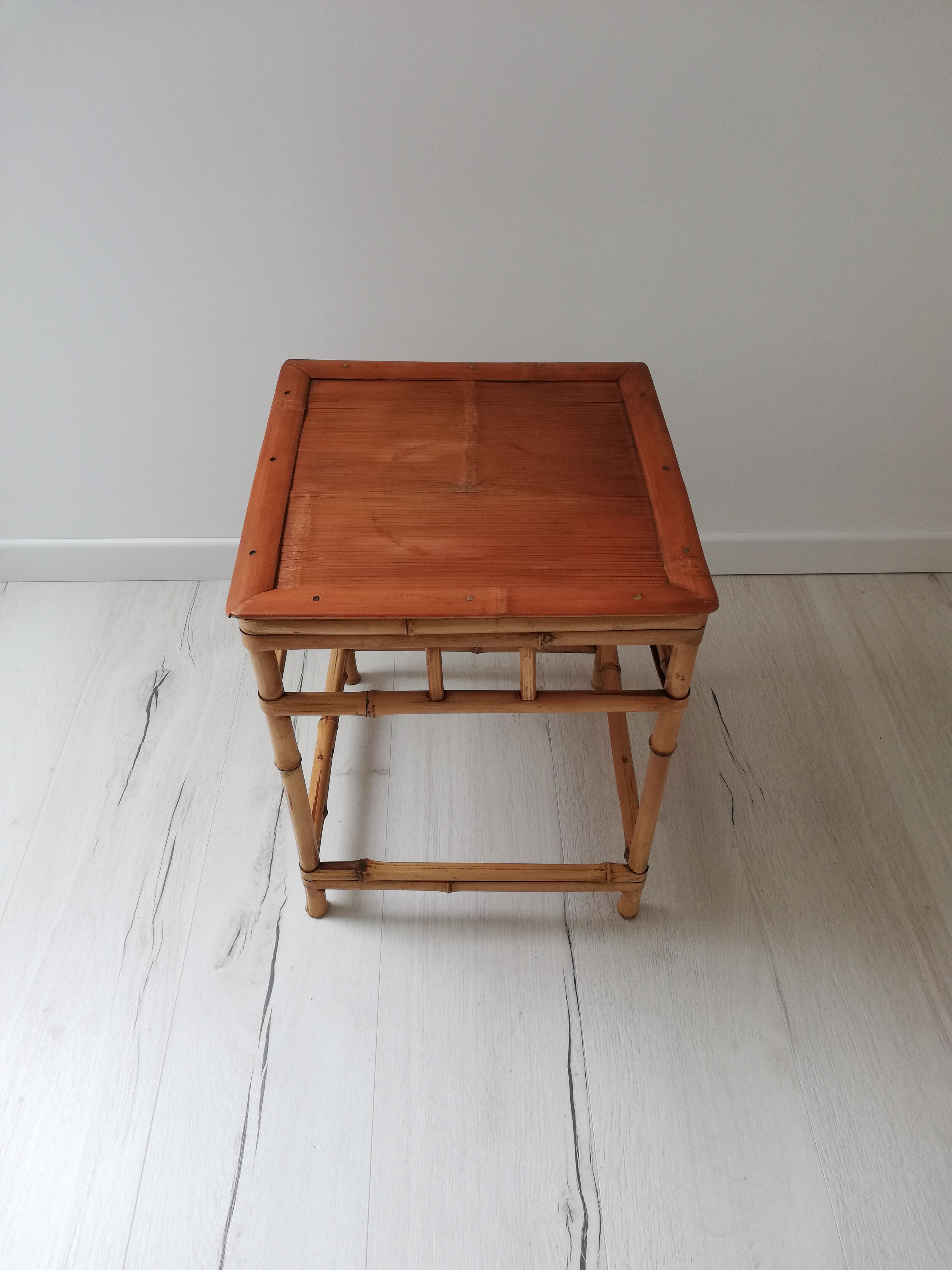 Vintage rattan table