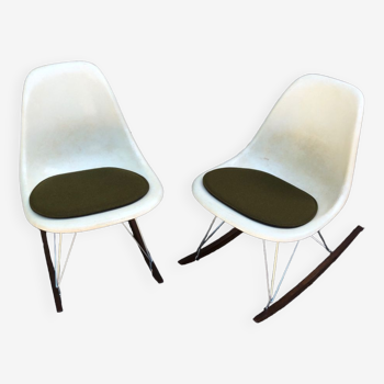 Pair of Charles and Ray Eames rocking-chairs for Herman Miller 1960