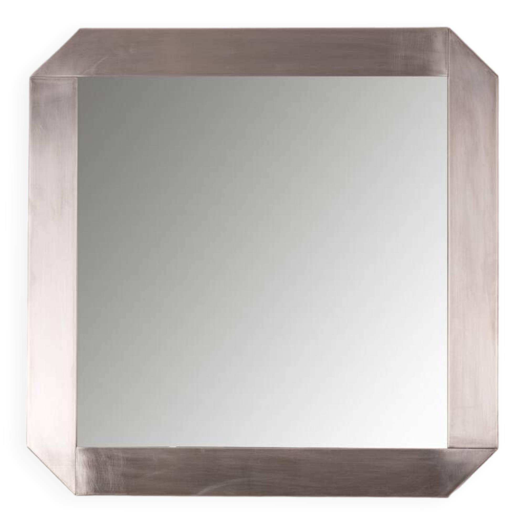 Vintage 1970s square wall mirror designed by gaetano sciolari for valenti