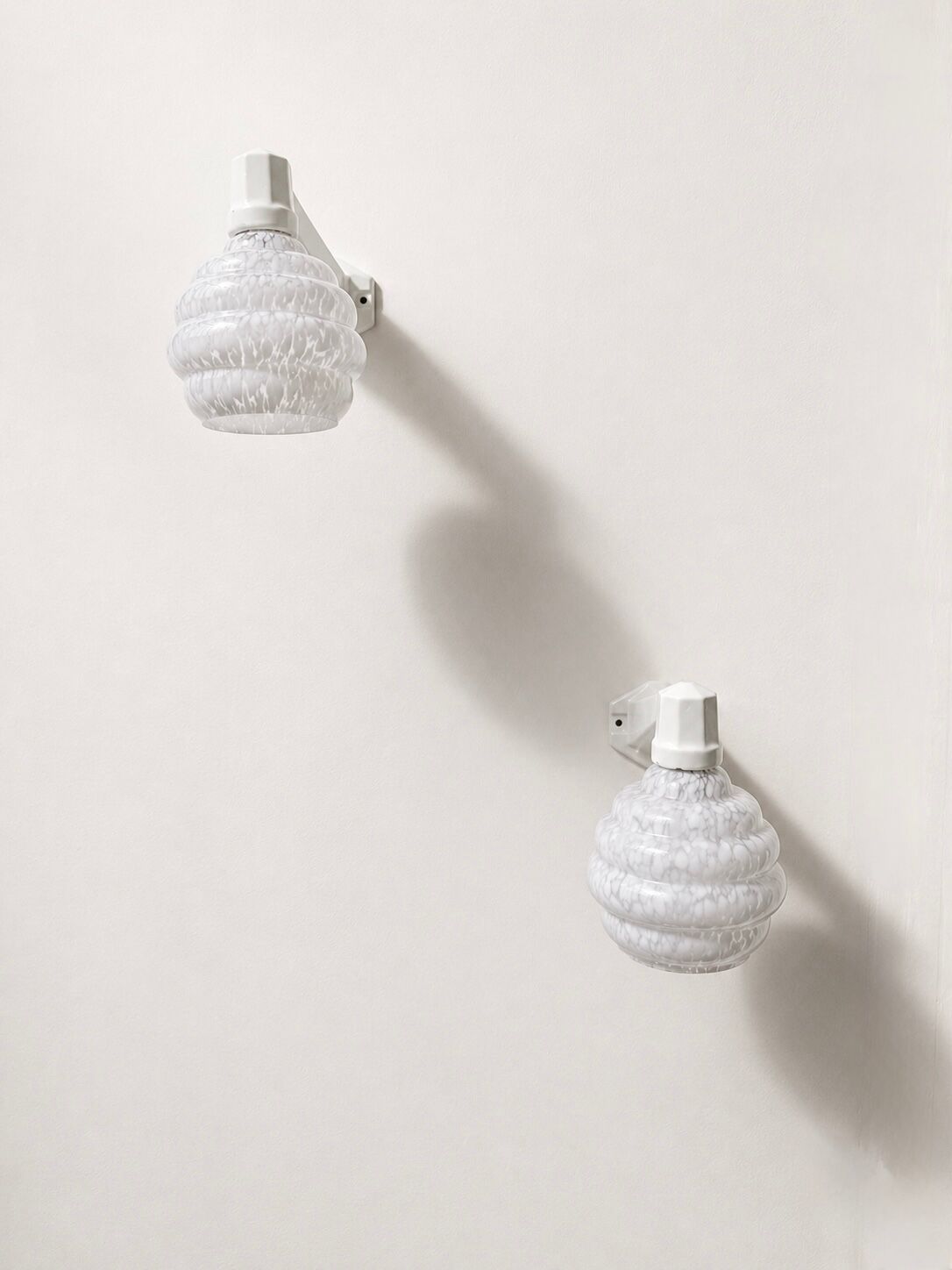 Art deco porcelain wall lights