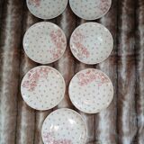 7 antique dessert plates Gien