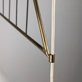 Italian Pendant Lamp with Opaline Shades & Brass, Stilnovo Style, 1950s