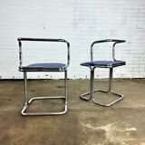 Vintage design tube frame dining chairs