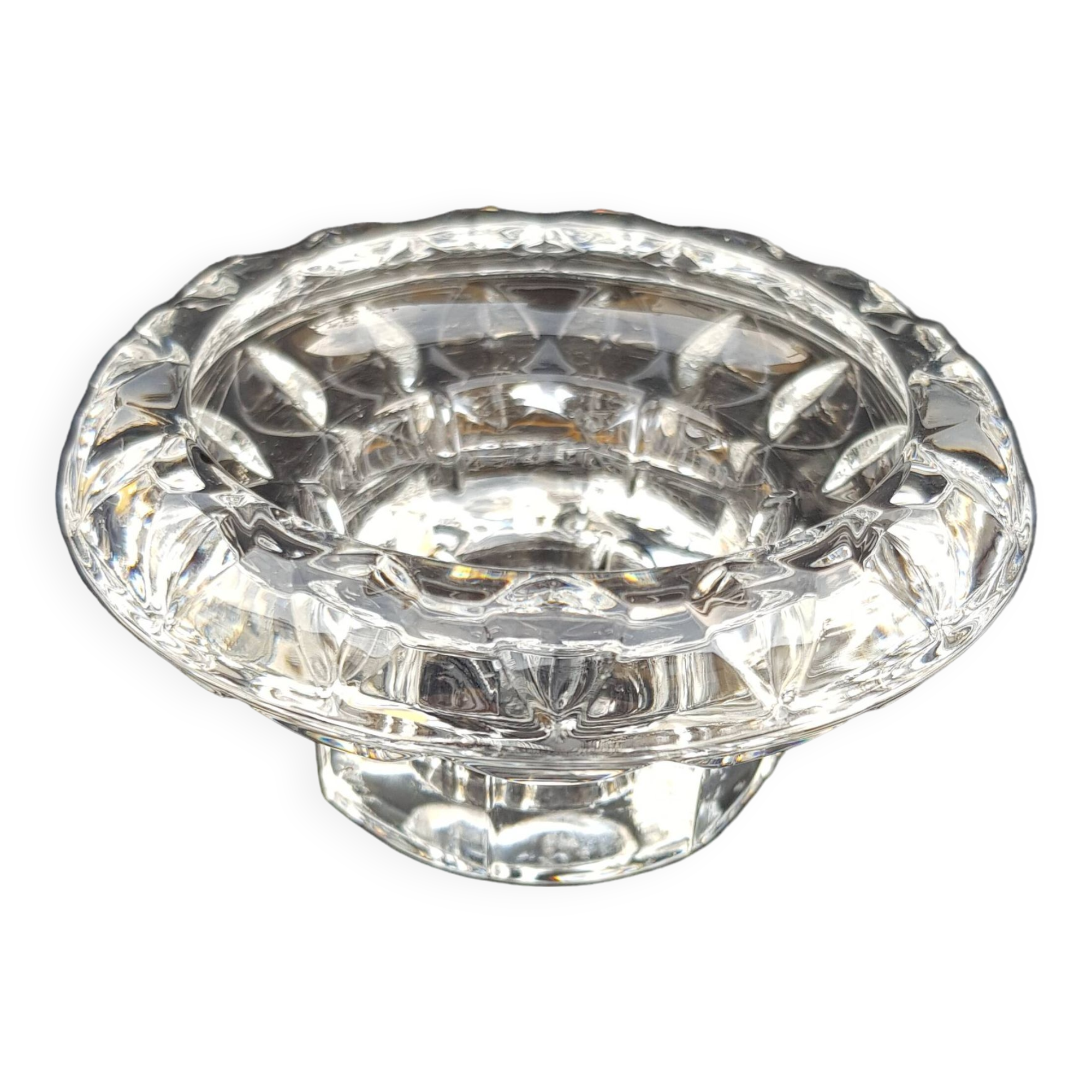 Old glass candle holder