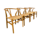 Set of 4 Scandinavian solid wood chairs
