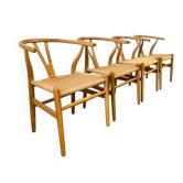 Set of 4 Scandinavian solid wood chairs